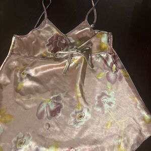 90s Floral Satin Camisole Top